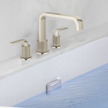 Click here to see Moen TS578NLBN Moen Cambium Roman Tub Faucet Trim, ADA, Brushed Nickel/Polished Nickel - TS578NLBN