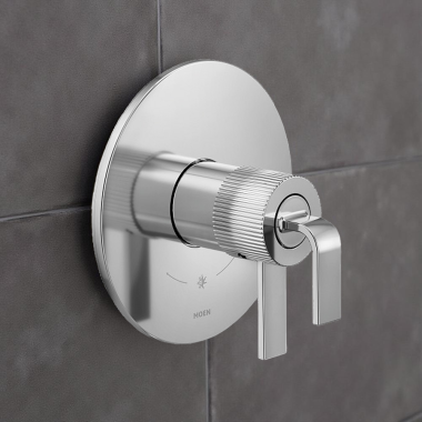 Click here to see Moen UTS4581 Moen Cambium M-CORE 4-Series Thermostatic Valve Trim with Two Lever Handles, Chrome - UTS4581