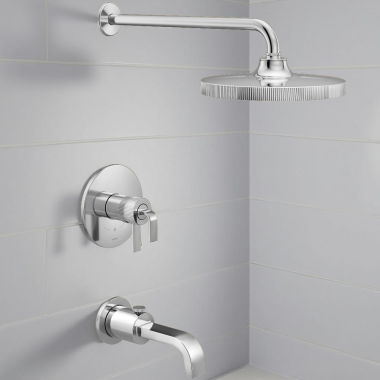 Click here to see Moen UTS4583EP Moen Cambium M-CORE 4-Series Tub and Shower Trim with Two Lever Handles, 1.75 GPM, Chrome - UTS4583EP