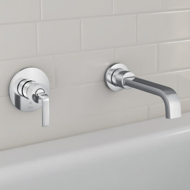 Click here to see Moen WTS574 Moen Cambium One-Handle Wall Mount Tub Filler, 8 GPM, Chrome - WTS574