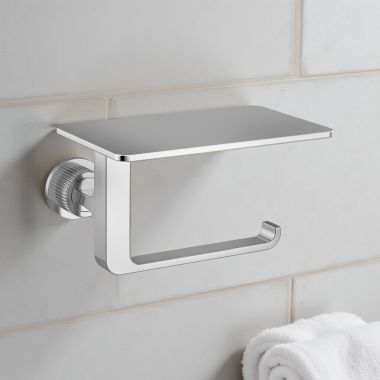 Click here to see Moen YB0689CH Moen Cambium Toilet Paper Holder With Shelf, Chrome - YB0689CH
