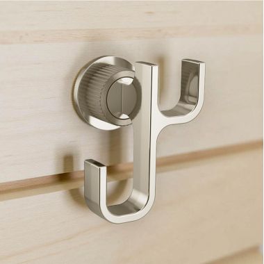 Click here to see Moen YB0602NLBN Moen Cambium Double Robe Hook, Brushed Nickel/Polished Nickel - YB0602NLBN