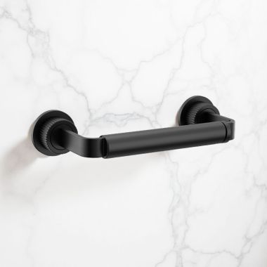 Click here to see Moen YB0608BL Moen Cambium 7” Pivoting Toilet Paper Holder, Matte Black - YB0608BL 
