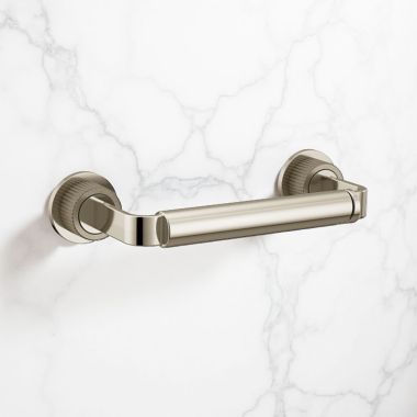Click here to see Moen YB0608NLBN Moen Cambium 7” Pivoting Toilet Paper Holder, Brushed Nickel/Polished Nickel - YB0608NLBN 