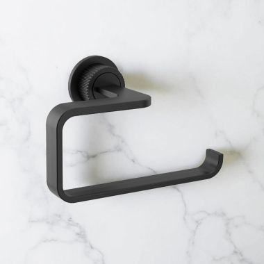 Click here to see Moen YB0609BL Moen Cambium 6” Single Toilet Paper Holder, Matte Black - YB0609BL 