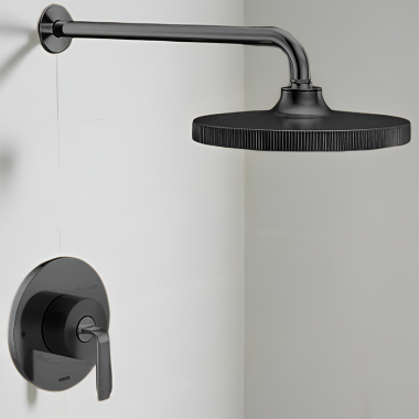 Click here to see Moen UTS22582EPBL Moen Cambium M-CORE 2-Series Single-Handle Shower Trim, ADA, 1.75 GPM, Matte Black - UTS22582EPBL