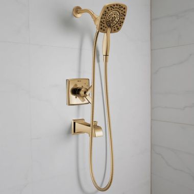 Click here to see Delta T17464-CZ-I Delta Ashlyn Monitor 17 Series Tub/Shower Trim with In2ition Shower, 1.75 GPM Handshower, MultiChoice, ADA, Champagne Bronze - T17464-CZ-I