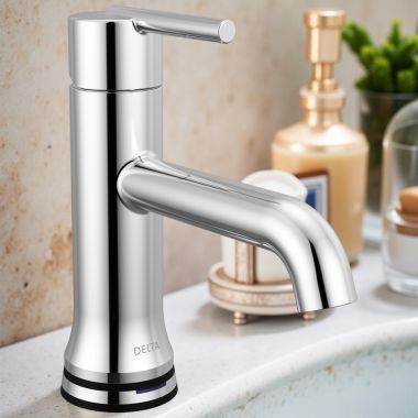 Click here to see Delta 559TLF-MPU Delta Trinsic Touchless One Handle Lavatory Faucet with Metal Pop-Up, 1.2 GPM, Lever Handle, ADA, Chrome - 559TLF-MPU