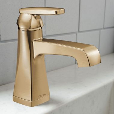 Click here to see Delta 564-CZMPU-DST Delta Ashlyn Single-Handle Bathroom Faucet with Metal Push Pop-Up, 1-Hole, DIAMOND Seal, 1.2 GPM, Champagne Bronze - 564-CZMPU-DST