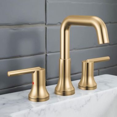 Click here to see Delta 3554-CZMPU-DST Delta Trinsic Two-Handle Bathroom Faucet with Metal Pop-Up, 1.2 GPM, DIAMOND Seal, Lever Handles, Champagne Bronze - 3554-CZMPU-DST