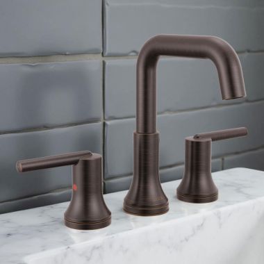 Click here to see Delta 3554-RBMPU-DST Delta Trinsic Two-Handle Bathroom Faucet with Metal Pop-Up, 1.2 GPM, DIAMOND Seal, Lever Handles, Venetian Bronze - 3554-RBMPU-DST