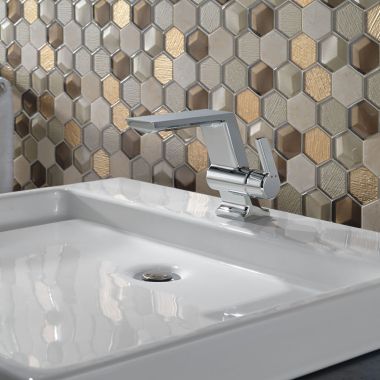 Click here to see   Delta Pivotal Single-Handle Bathroom Faucet, Less Pop-Up, 1.2 GPM, Chrome - 599-LPU-DST