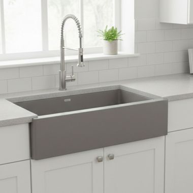 Click here to see Blanco 526540 BLANCO 526540 MTLC GRAY VINTERA SERIES APRON FRONT 1 BOWL SILGRANIT KITCHEN SINK