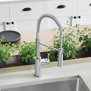 Click here to see  401918 Blanco Catris Series Semi-Pro Pull-Down Kitchen Faucet, Dual-Spray, 1.5 GPM, Stainless - 401918