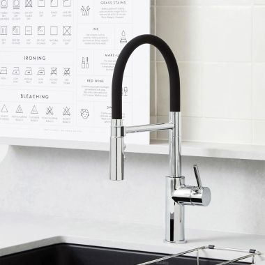 Click here to see BLANCO 402447 Blanco Catris Flexo Pull-Down Kitchen Faucet, Swivel Spout, Dual Spray, 1.5 GPM, Chrome - 402447