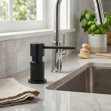 Click here to see BLANCO 402572 Blanco Torre Kitchen Soap Dispenser, 15oz, Coal Black - 402572