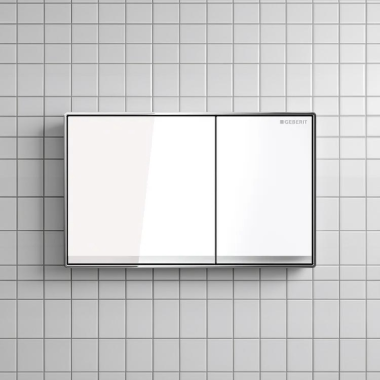 Click here to see Geberit 115.640.SI.1 Geberit Sigma60 Series Dual-Flush Actuator Plate, Glass, White - 115.640.SI.1 
