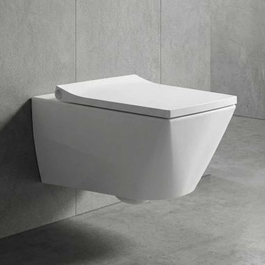 Click here to see Duravit 2511090092 Duravit Viu 1.6/0.8 GPF Rimless Wall-Mounted Toilet, White - 2511090092 