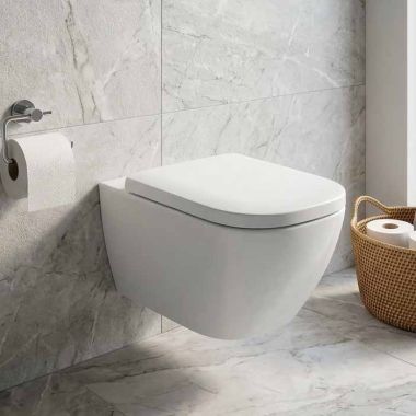 Click here to see Duravit 2222098992 Duravit Happy D.2 1.28/0.8 GPF Wall-Mounted Toilet, Matte Anthracite - 2222098992 
