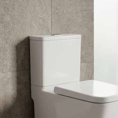 Click here to see  39665000 GROHE Eurocube 1.28/1.0 GPF Two-piece Elongated Dual Flush Toilet, Chrome Push Button Actuator, Alpine White - 39665000