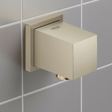 Click here to see  26634EN0 GROHE Euphoria Cube+ Shower Wall Union with Check Valve, Brushed Nickel InfinityFinish - 26634EN0