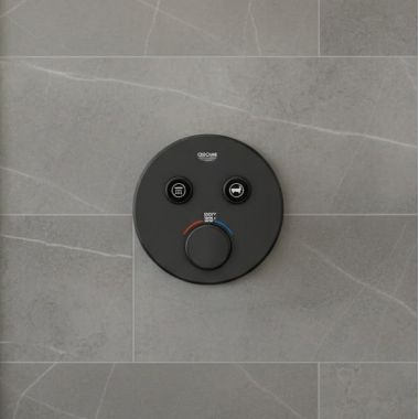Click here to see  291372430 GROHE 291372430 MT BLK GROHTHERM SMARTCONTROL ROUND 2-FNCTN THERMOSTATIC TRIM - PUSH