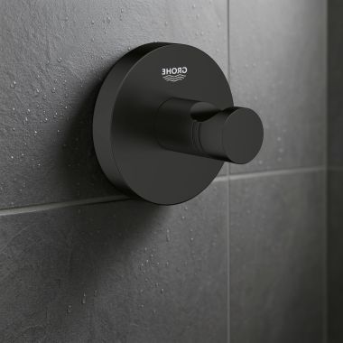 Click here to see Grohe 403642431 GROHE 403642431 MT BLK ESSENTIALS SERIES 1 ROBE HOOK