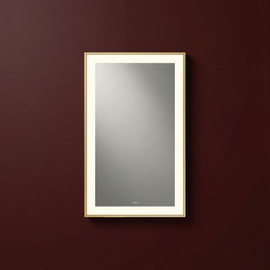 Click here to see Robern YM2541RPSMD3K82 Robern Vitality Sculpt Lighted Mirror with Perimeter Light Pattern, Matte Gold - YM2541RPSMD3K82