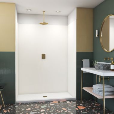 Click here to see Swanstone SK364896.010 SWANSTONE SK364896-010 36x48x96 SHOWER WALL KIT WHITE