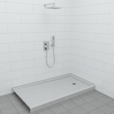 Click here to see Swanstone SR03260RM.226 SWANSTONE SR03260RM.226 BIRCH SWANSTONE SR-3260LM/RM ALCOVE SHWR PAN W/ RIGHT-HAND DRAIN - 32