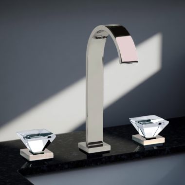 Click here to see JOERGER 627.30.800.065-11 Jorger Empire Royal Crystal Two-Handle Widespread Lavatory Faucet, 1.2 GPM, Platinum/Clear Crystal - 627.30.800.065-11