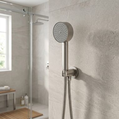 Click here to see Rohl 1130ESTN Rohl All Brass 1 Function Straight Handshowerr with Easy Clean, Satinn Nickel - 1130ESTN