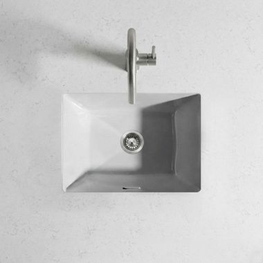 Click here to see Rohl ERUB2015RTWH Rohl Eirene Series Rectangular Undrmnt Lavatory Sink with Overflow, White - ERUB2015RTWH