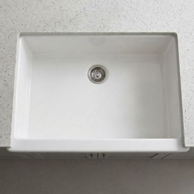 Click here to see Hamat CHE-3620SA-WH Hamat Chelsea Fireclay 36″ Apron-Front Single Bowl Kitchen Sink, White - CHE-3620SA-WH