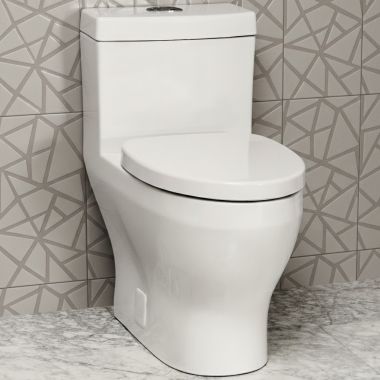 Click here to see Icera C-6275.01 ICERA CADENCE Dual-Flush Chair-Height Elongated One-Piece Toilet, 1.28/0.9 GPF, White - C-6275.01