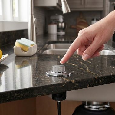 Click here to see Mountain Plumbing MT964K/BRN Mountain Plumbing Round Waste Disposer Air Switch, Freedom Mount, Brushed Nickel - MT964K/BRN