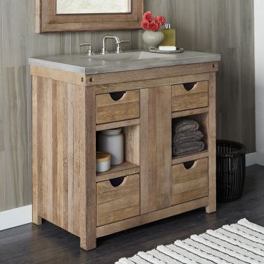 Click here to see Native VNW361 NATIVE TRAILS VNW361 CHARDONNAY VINTNER'S RECLAIMED SOLID OAK VANITY - 36 x 21-1/2 x