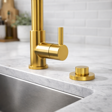 Click here to see Newport 1500-5811/24S Newport Brass East Linear Air Activated Disposer Switch, Satin Gold - 1500-5811/24S