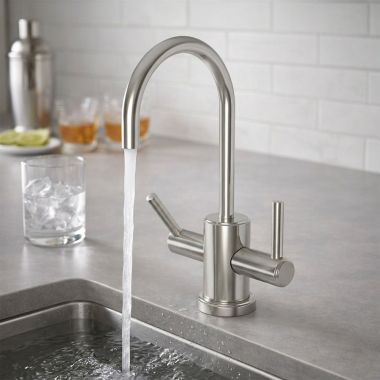 Click here to see Newport 3180-5603/15 Newport Brass Seager Hot and Cold Water Dispenser Faucet, Polished Nickel - 3180-5603/15