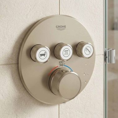 Click here to see Grohe  GROHE 125496 BR NCKL 29.138.ENO ROUND 3 FNCTN SMART CONTROL DUMMY TRIM FOR