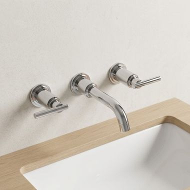 Click here to see   GROHE ATRIO 2-Handle 3-Hole 1.2 GPM Wall Mount Vessel Bathroom Faucet, Chrome - 2017300A 