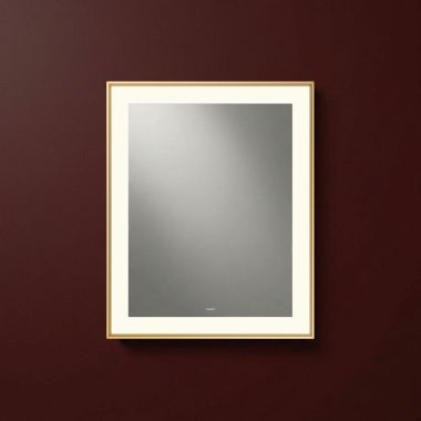 Click here to see   Robern Vitality Sculpt Lighted Mirror with Perimeter Light Pattern, Matte Gold - YM2531RPSMD3K82