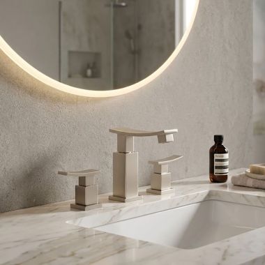 Click here to see   Jorger Empire II Two-Handle Widespread Lavatory Faucet, 1.2 GPM, Platinum Matte - 628.30.800.066