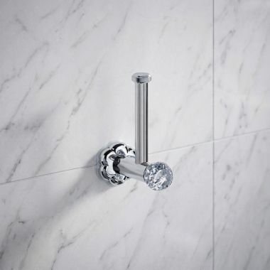 Click here to see   Jorger Florale Crystal Wall-Mount Spare Toilet Paper Roll Holder, Chrome/Clear Crystal - 600.00.015.000-11