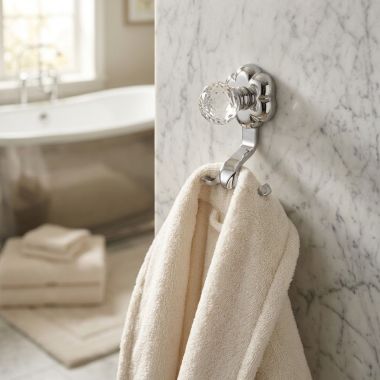 Click here to see   Jorger Florale Crystal Robe Hook, Chrome/Clear Crystal - 600.00.022.000-11