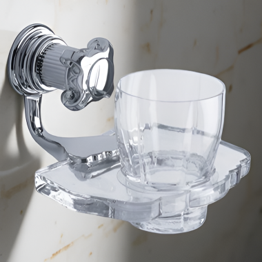 Click here to see   Jorger Aphrodite Tumbler Holder with Crystal Glass, Chrome - 607.00.036.000