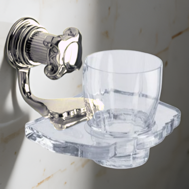 Click here to see   Jorger Aphrodite Tumbler Holder with Crystal Glass, Platinum Matte - 607.00.036.066