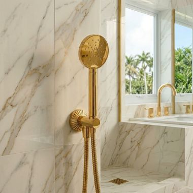 Click here to see   Jorger Cronos Hand Shower w/ One Function, 1.8 GPM, Gold - 637.13.212.020