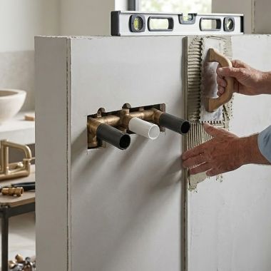 Click here to see Joerger  Jorger Two-Handle Wall-Mount Lavatory Faucet Rough-In Valve - 649.30.380.000