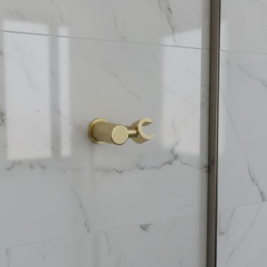 Click here to see   Rohl Modern Wall Mounted Handshower Holder, Satin Unlacquered Brass - 1660SUB